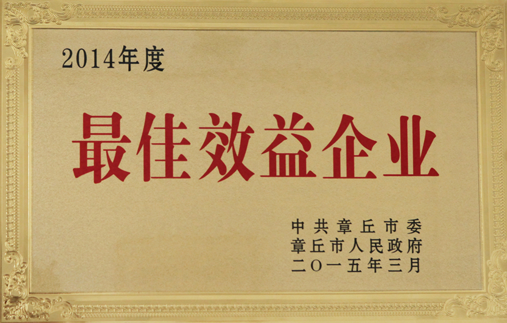 2014年度最佳效益企业